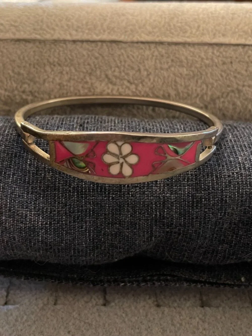 Taxco Bracelet Silver Flower Floral Handmade Mexico 14 grams 1940s - 1960s GUC